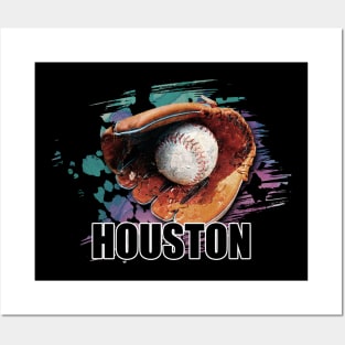 Retro Proud Team Name Houston Classic Style Baseball Posters and Art